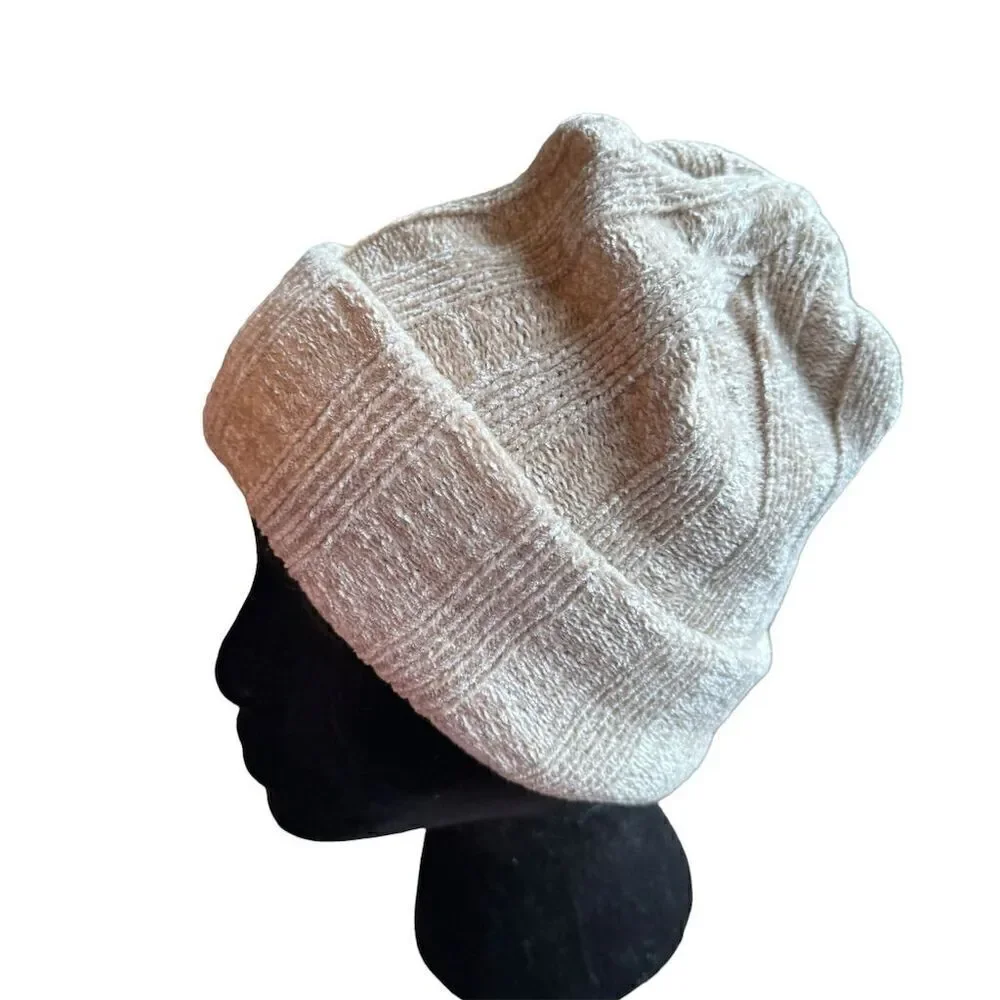 Eddie Bauer Beige Unisex Acrylic Beanie and Scarf Set One Size 2 Piece